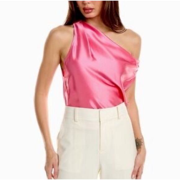 NWT The Sei Pink Silk draped top 0 (small) - Picture 1 of 4